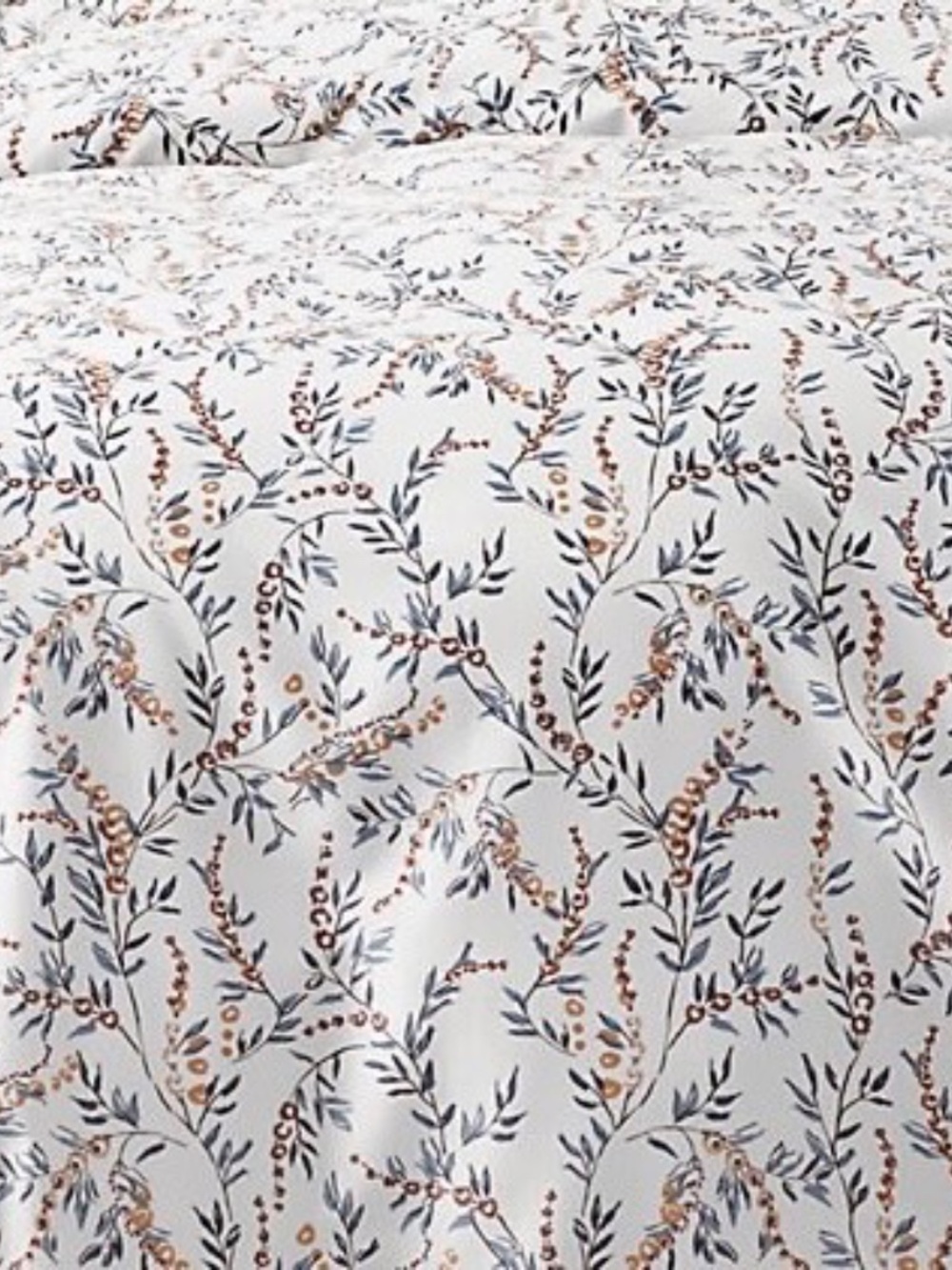 Garnet Hill Charlotte Floral Wrinkle-Resistant Sateen Duvet Cover King